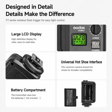 Studio Light Camera Flash Trigger, Godox Transmitter, Godox FT16 Receiver, Godox FT16 Transmitter+Receiver, Godox FT16 Transmitter+2 Receiver, Godox FT16 Transmitter+3 Receiver, Godox FT16-S Receiver, Godox FT16-S Transmitter+Receiver                  ...