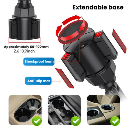 SHUNWEI 12V/24V Car Cup Holder Fan With USB Single Head, SD-2701