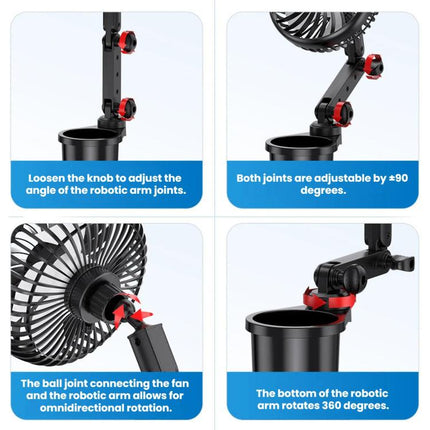 SHUNWEI 2 In 1 Car Cup Holder Multifunctional Adjustable Fan, SD-2704