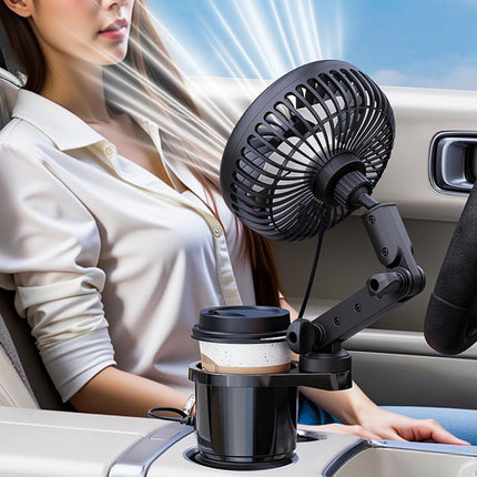 SHUNWEI 2 In 1 Car Cup Holder Multifunctional Adjustable Fan, SD-2704
