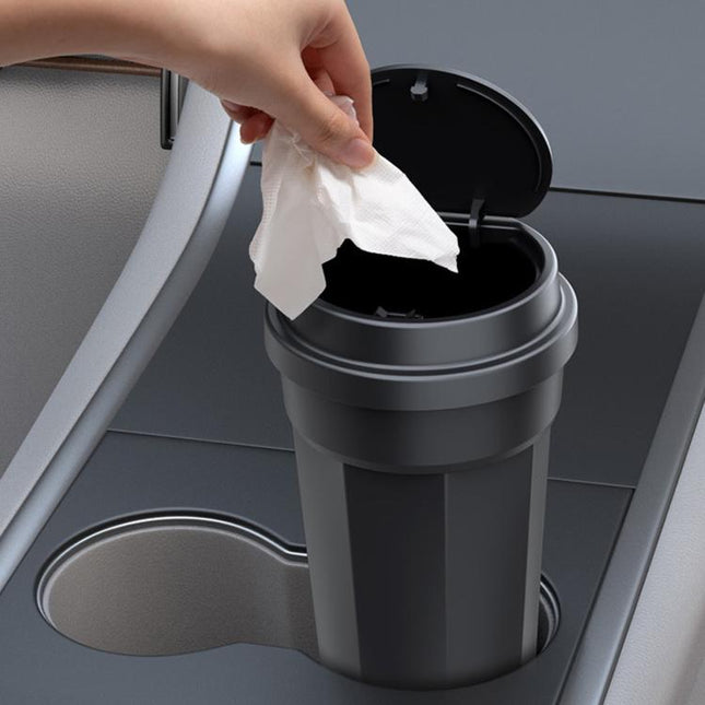 Multifunctional Car Trash Can Mini Vehicle Storage Bucket & Ashtray, Car Trash Can With Lid