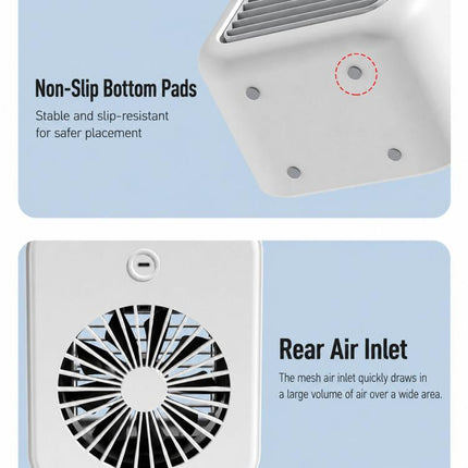 Mini Household Air Cooler, Desktop Cooling Fan With Mist Spray & Humidification Function, L7