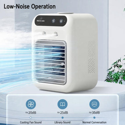 Mini Household Air Cooler, Desktop Cooling Fan With Mist Spray & Humidification Function, L7