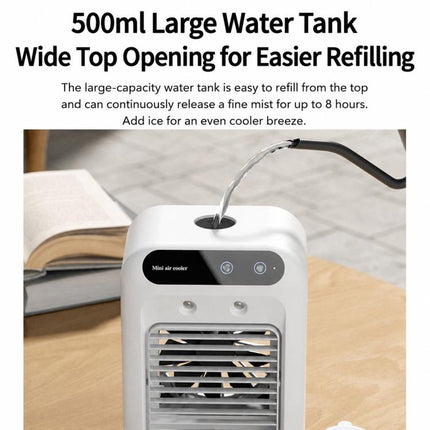 Mini Household Air Cooler, Desktop Cooling Fan With Mist Spray & Humidification Function, L7