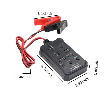 12V 24V Automotive Relay Tester 5-Socket Universal 4-Pin & 5-Pin Auto Relay Diagnostic Tool