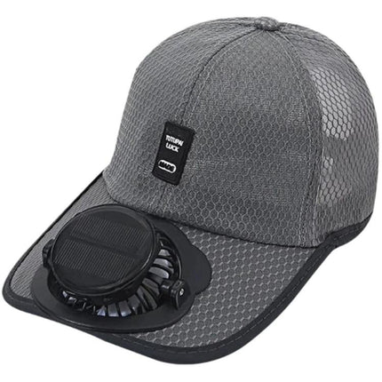 Solar Fan Hat with 3-Speed Adjustable Cooling Rechargeable Sun Cap Mesh Breathable Baseball Visor