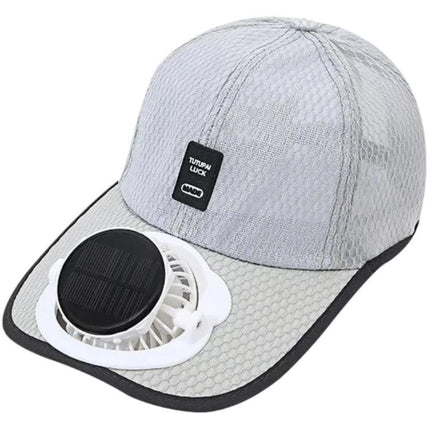 Solar Fan Hat with 3-Speed Adjustable Cooling Rechargeable Sun Cap Mesh Breathable Baseball Visor