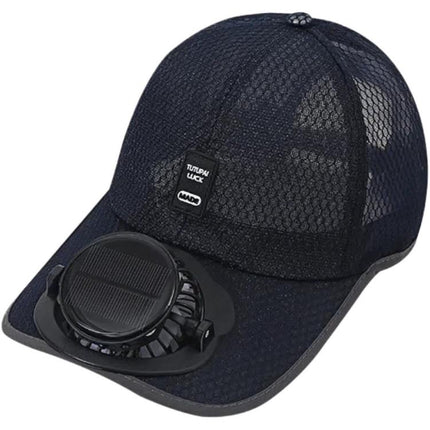 Solar Fan Hat with 3-Speed Adjustable Cooling Rechargeable Sun Cap Mesh Breathable Baseball Visor