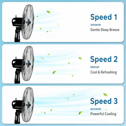 Solar Pedestal Fan With 18000mAh Battery 16 inch Standing Fan