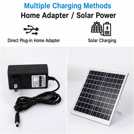 Solar Pedestal Fan With 18000mAh Battery 16 inch Standing Fan