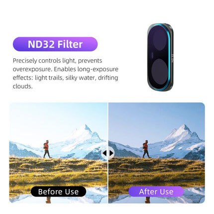 For Insta360 Luna Ultra aMagisn Magnetic Lens Filter, Adj CPL/UV/Black Mist/VND2-32/LPR, Adj CPL/UV/Black Mist/VND2-32, Adj CPL/VND2-32, ND8/16/32/64/128, Adjustable CPL Filter, 1/4 Black Diffusion, LPR, VND2-32, ND8, ND16, ND32, ND64, ND128, 6-Point Star