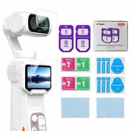 For Insta360 Luna Ultra aMagisn AR Tempered Glass Screen and Lens Protector, 1 Set, 2 Sets