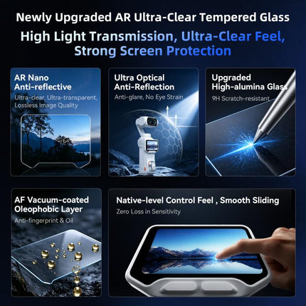 For Insta360 Luna Ultra aMagisn AR Tempered Glass Screen and Lens Protector, 1 Set, 2 Sets