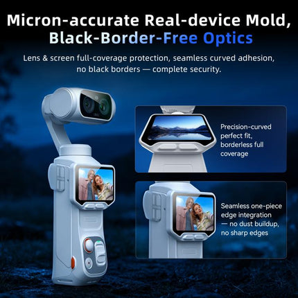 For Insta360 Luna Ultra aMagisn AR Tempered Glass Screen and Lens Protector, 1 Set, 2 Sets