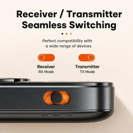 Toocki 2-in-1 Bluetooth 5.4 Transmitter Receiver AUX 3.5mm Wireless Audio Adapter with Power Display, BT-05