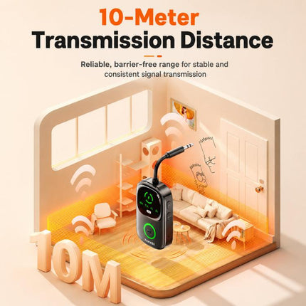 Toocki 2-in-1 Bluetooth 5.4 Transmitter Receiver AUX 3.5mm Wireless Audio Adapter with Power Display, BT-05