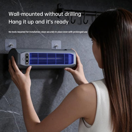 E7 Digital Display Desktop Tower Fan For Home Punch-Free Wall Mount & Table Fan With Phone Holder