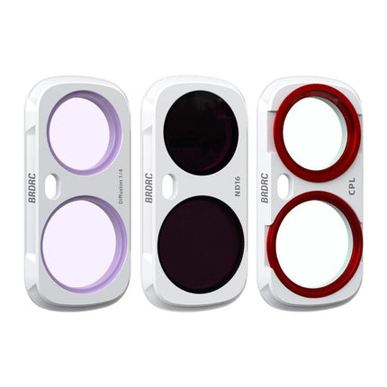 For Insta360 Luna Ultra BRDRC Magnetic Filter, UV Filter, CPL + ND16 + Black Soft Filter, CPL + Black Soft + Adjustable VND Filter, CPL + Black Soft + Anti-Light Pollution + Adjustable VND Filter