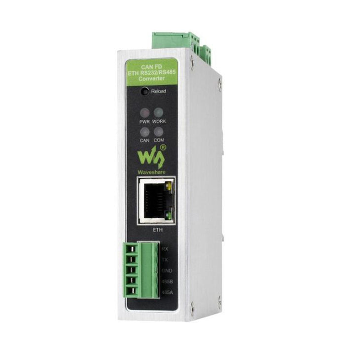 Waveshare CAN FD Protocol Converter CAN FD To ETH/RS232/RS485 Bidirectional Data Communication, CAN FD To ETH/RS232/RS485