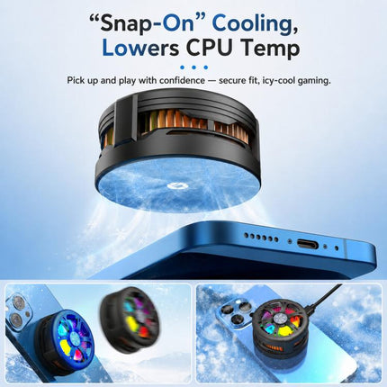 Q6 15W Semiconductor Wireless Charging Phone Cooler Magnetic Fast Cooling RGB Charger