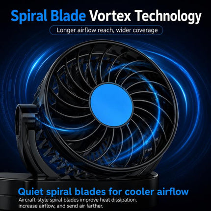 Powerful Rear Seat Cooling Car Fan, English 12V, English 24V