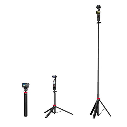 Flymile Ball-head Selfie Extension Rod Tripod For DJI, Insta360, GoPro and Other Action Cameras