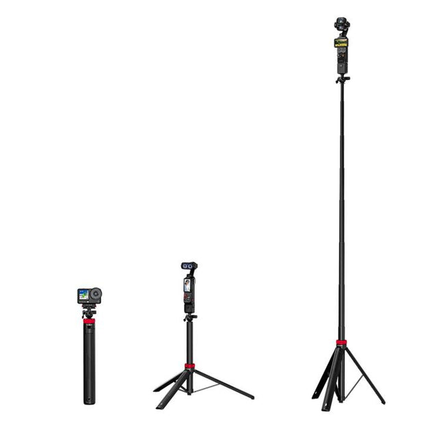 Flymile Ball-head Selfie Extension Rod Tripod For DJI, Insta360, GoPro and Other Action Cameras