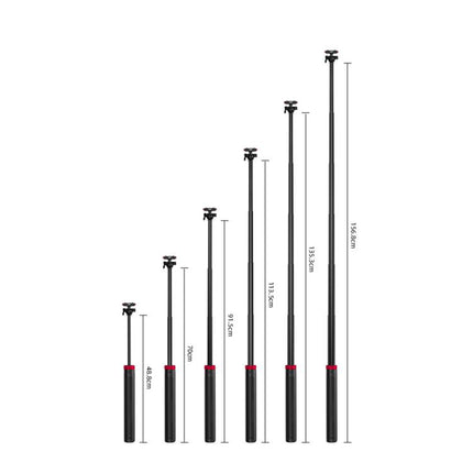 For Insta360 Ace Pro 2 / X5 BRDRC 1.6m Ball Head Quick-Release Tripod Selfie Extension Pole