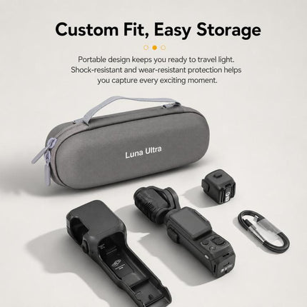 For Insta360 Luna Ultra Carrying Case Portable Hard Shell Storage Bag, Black, Gray, Purple, Pink, With Shoulder Strap Black, With Shoulder Strap Gray, With Shoulder Strap Purple, With Shoulder Strap Pink