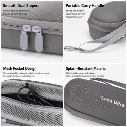 For Insta360 Luna Ultra Carrying Case Portable Hard Shell Storage Bag, Black, Gray, Purple, Pink, With Shoulder Strap Black, With Shoulder Strap Gray, With Shoulder Strap Purple, With Shoulder Strap Pink