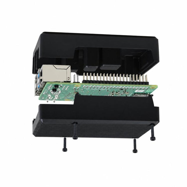 Waveshare 21176 Aluminum Stripe Grooved Case For Raspberry Pi 4, 21176