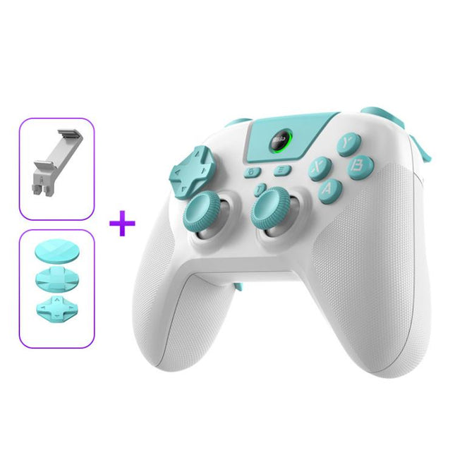 BSP G3 Tri-Mode Game Controller With Carbon Joysticks Macro Keys For PC / Switch / PS4 / iOS & Android, With Stand White, With Stand Black, With Stand Pink, With Stand Purple, With Receiver White, With Receiver Black, With Receiver Pink                ...