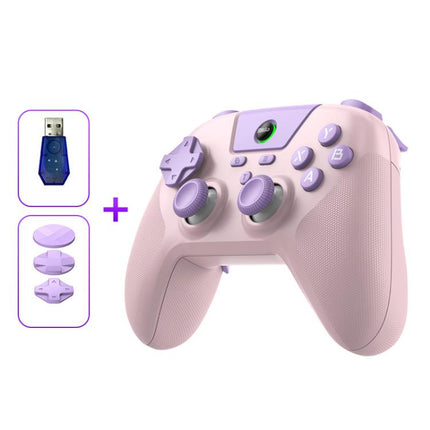 BSP G3 Tri-Mode Game Controller With Carbon Joysticks Macro Keys For PC / Switch / PS4 / iOS & Android, With Stand White, With Stand Black, With Stand Pink, With Stand Purple, With Receiver White, With Receiver Black, With Receiver Pink                ...