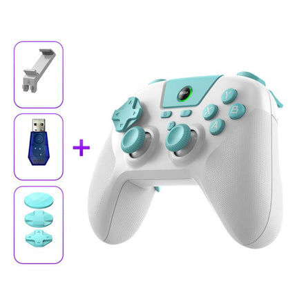 BSP G3 Tri-Mode Game Controller With Carbon Joysticks Macro Keys For PC / Switch / PS4 / iOS & Android, With Stand White, With Stand Black, With Stand Pink, With Stand Purple, With Receiver White, With Receiver Black, With Receiver Pink                ...
