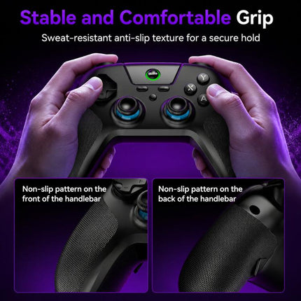 BSP G3 Tri-Mode Game Controller With Carbon Joysticks Macro Keys For PC / Switch / PS4 / iOS & Android, With Stand White, With Stand Black, With Stand Pink, With Stand Purple, With Receiver White, With Receiver Black, With Receiver Pink                ...