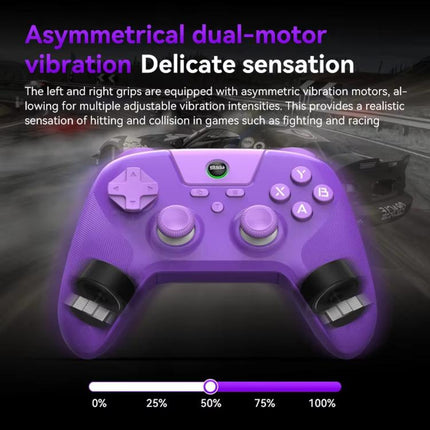 BSP G3 Tri-Mode Game Controller With Carbon Joysticks Macro Keys For PC / Switch / PS4 / iOS & Android, With Stand White, With Stand Black, With Stand Pink, With Stand Purple, With Receiver White, With Receiver Black, With Receiver Pink                ...