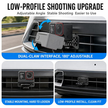 Aluminum Alloy Mounting Bracket For Car Air Intakes For DJI, Insta360, GoPro And Other Action Cameras