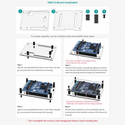 WAVESHARE For Arduino UNO Q, Supports Installation With The UNO Media Carrier Board, With Precise Opening Design, Single Case, 2GB+16GB With Case, 4GB+32GB With Case