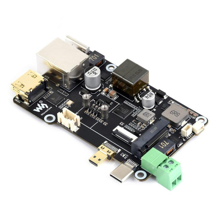 WAVESHARE PCIe To M.2 Multifunctional Adapter, 4K Output, Original RTL8125 2.5GbE Ethernet Controller, Supports For Raspberry Pi OS, 35254