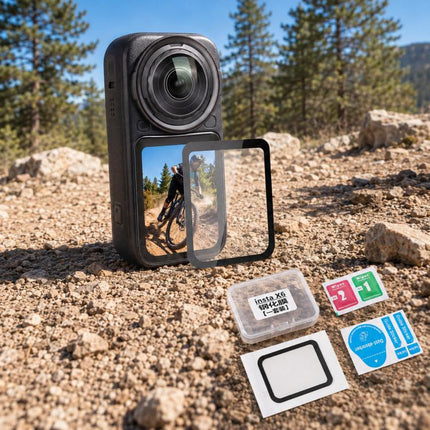 For Insta360 X6 Tempered Glass Screen Protector Ultra-Clear Full Coverage Film, 1 Set, 2 Sets