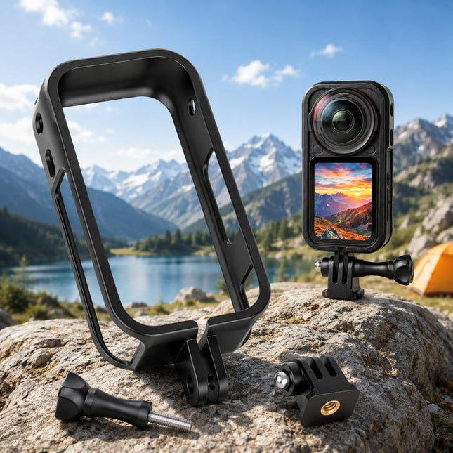 For Insta360 X6 Frame Cage Drop-Resistant Protective Case Shel with 1/4-inch Mount Adapter, PVC Cage