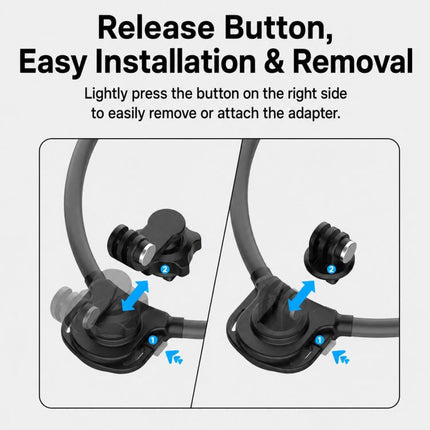 Silicone Neck Mount Holder for Action Camera Flexible POV 360-degree Rotatable Collar Mount, Full Kit, Standard Kit, Basic Kit
