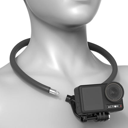 Silicone Neck Mount Holder for Action Camera Flexible POV 360-degree Rotatable Collar Mount, Full Kit, Standard Kit, Basic Kit