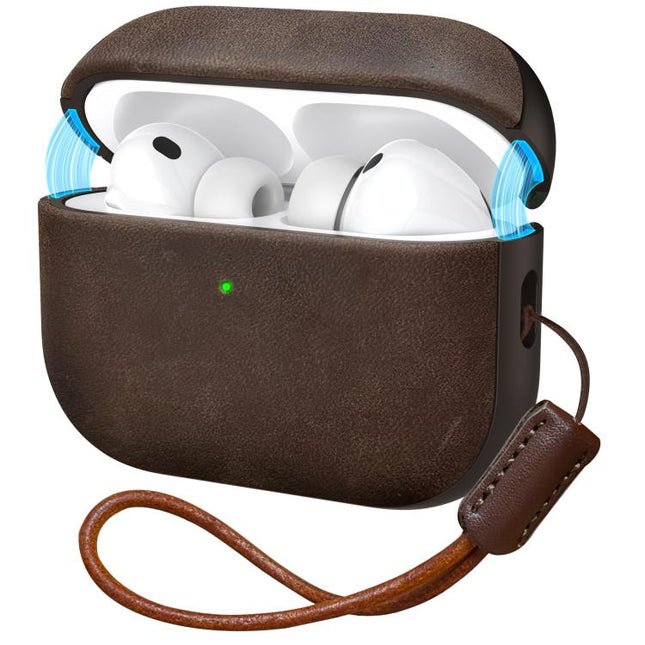 DELIDIGI DD14 Magnetic Vintage Cover With Lanyard Bar, For AirPods Pro 3