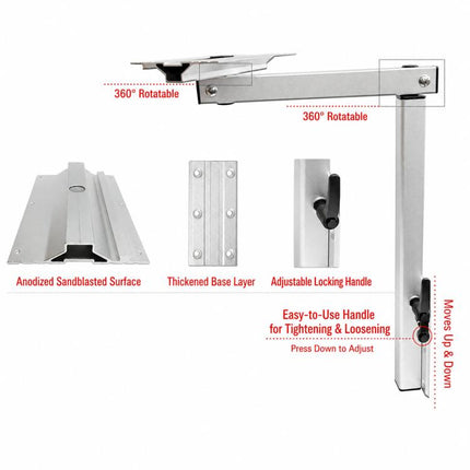 RV Multifunctional Rotatable Telescopic Table Leg Bracket Movable Table Leg Support For Yacht