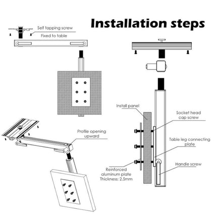 RV Multifunctional Rotatable Telescopic Table Leg Bracket Movable Table Leg Support For Yacht