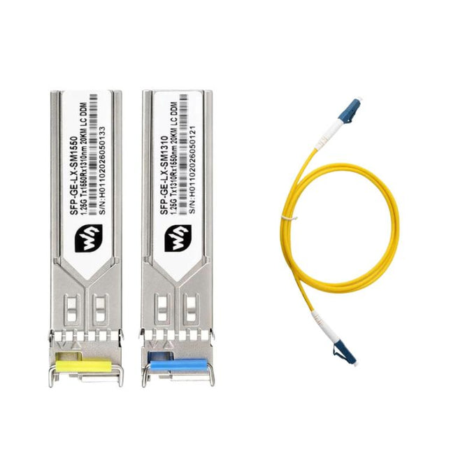WAVESHARE Gigabit SFP Optical Transceiver With LC Connector Supports Hot-Swappable Operation Plug-And-Play, Multimode, Single-mode