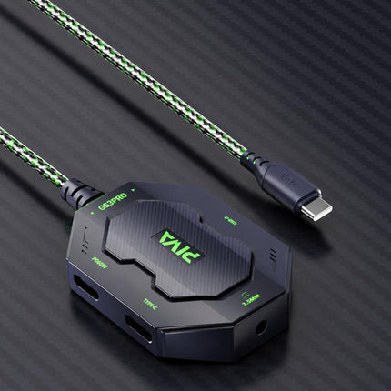 PIVA GS3PRO 4-In-1 USB-C/Type-C Gaming Hub & Audio Adapter With 60W PD Fast Charging, Straight Head Black, Bent Head Black, Straight Head White, Straight Head Pink