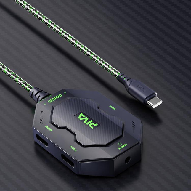 PIVA GS3PRO 4-In-1 USB-C/Type-C Gaming Hub & Audio Adapter With 60W PD Fast Charging, Straight Head Black, Bent Head Black, Straight Head White, Straight Head Pink
