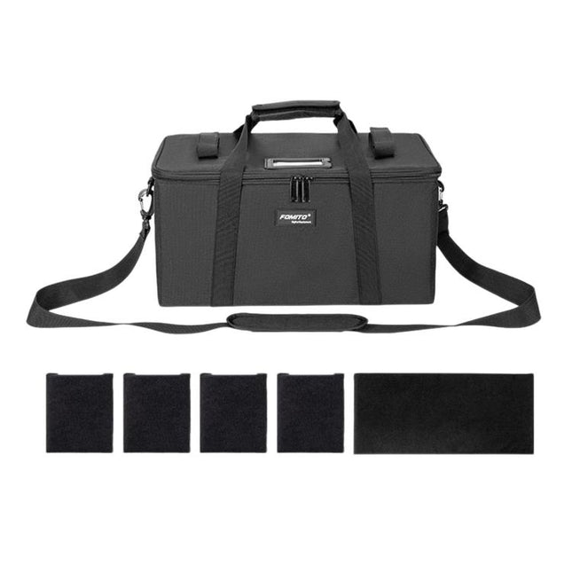 FOMITO AB-27 Handheld Portable Large Capacity Camera Bag Outdoor DSLR Digital Camera Lens Case, AB-27 Grey, AB-27 Black